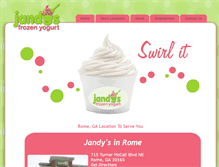 Tablet Screenshot of jandysfroyo.com